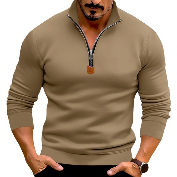 Elegant men's sweater with zipper and structured design Lune London