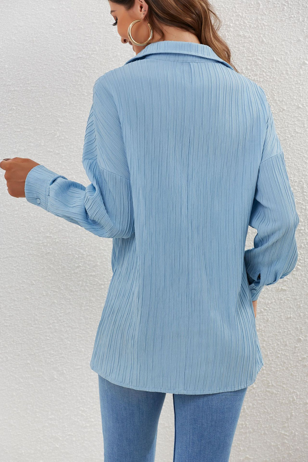 Ladies Elegant and casual long sleeve striped blouse Lune London