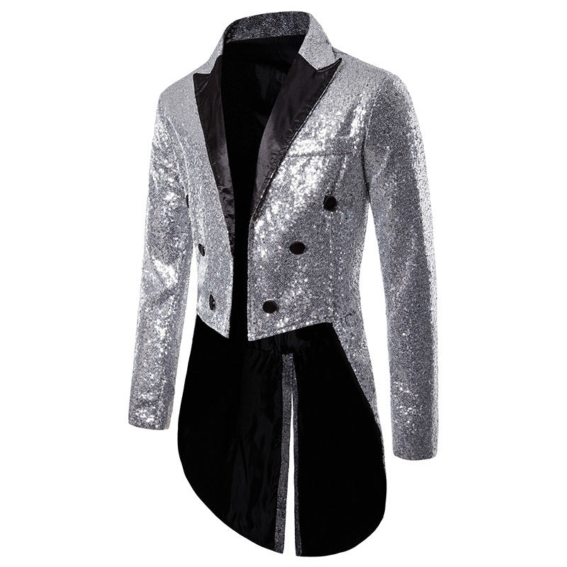 Sequin blazer for men with elegant design and asymmetrical cut Lune London