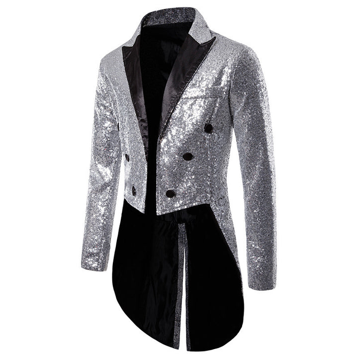 Sequin blazer for men with elegant design and asymmetrical cut Lune London