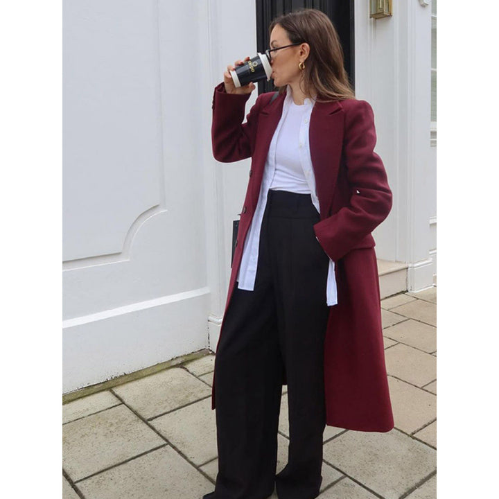 Long wool blend coat for women Lune London