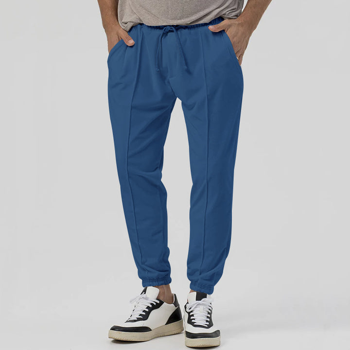Casual men's jogger pants with elastic waistband and practical side pockets Lune London