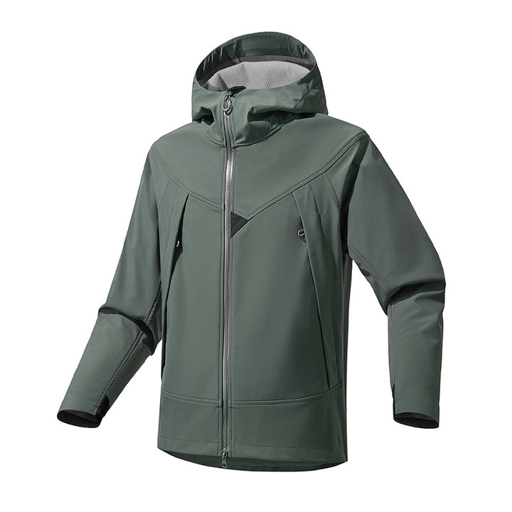 Functional jacket for women with waterproof properties and adjustable hood Lune London