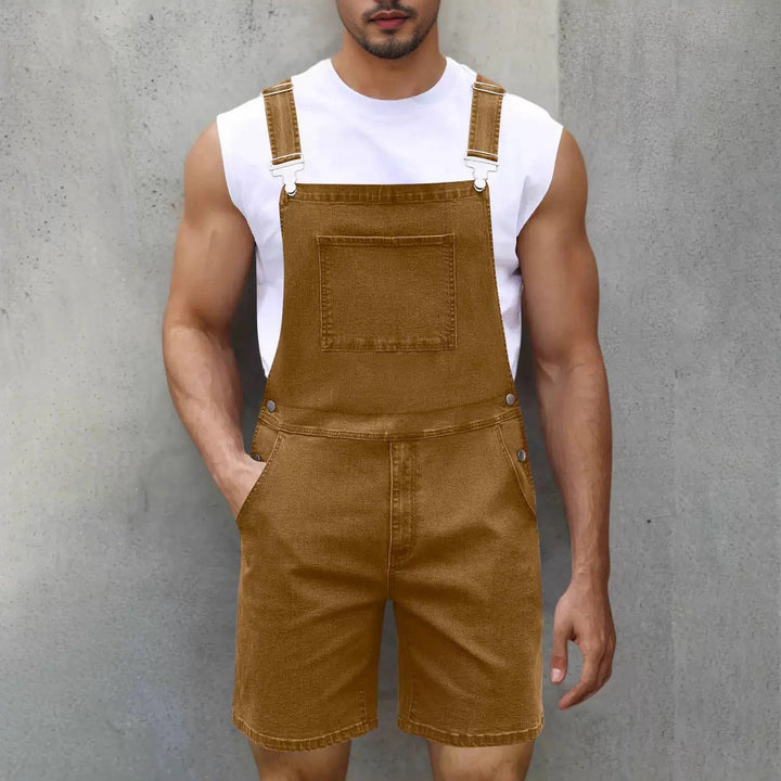 Men's denim overalls with modern pockets and adjustable straps Lune London