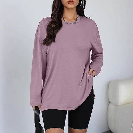 T-shirt à manches longues pour femmes avec fentes latérales Chic & Stil