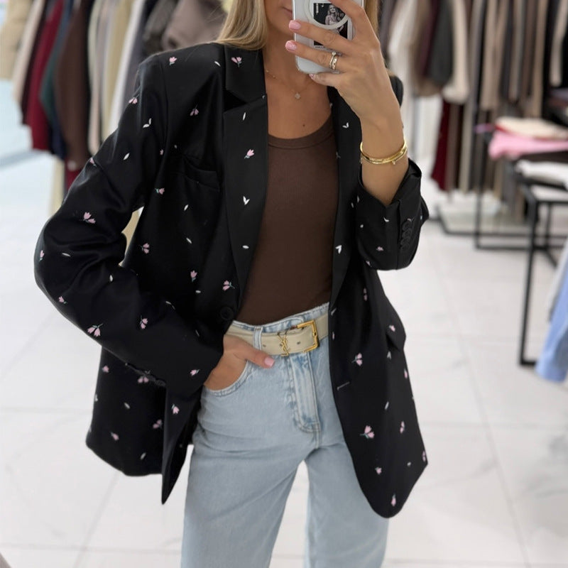 Ladies trendy blazer with adjustable belt Lune London