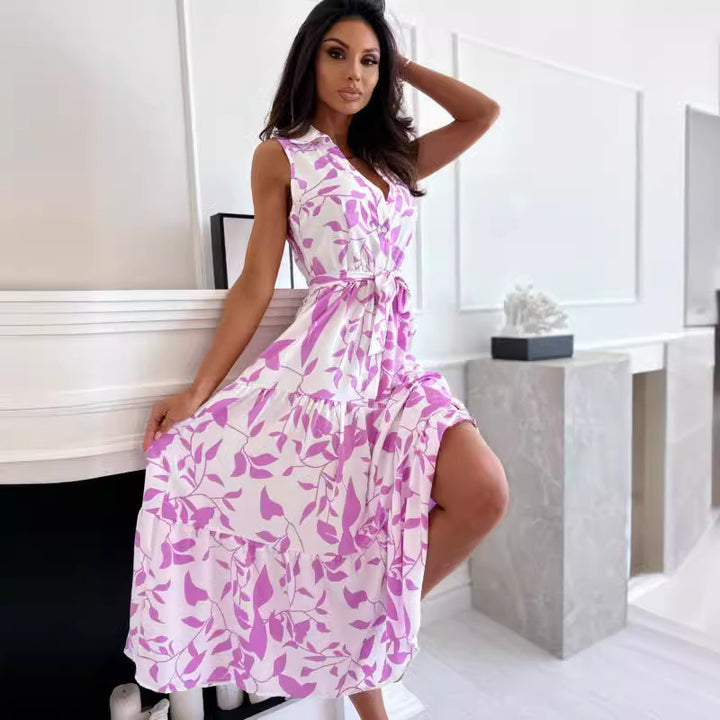 Ladies Elegant Fluid Chic Maxi Dress
