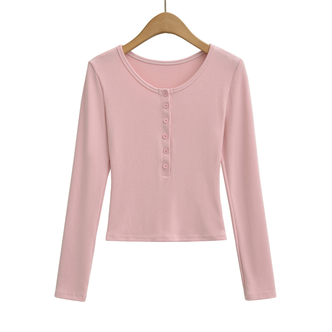 Long sleeve top for women with button neckline and relaxed fit Lune London