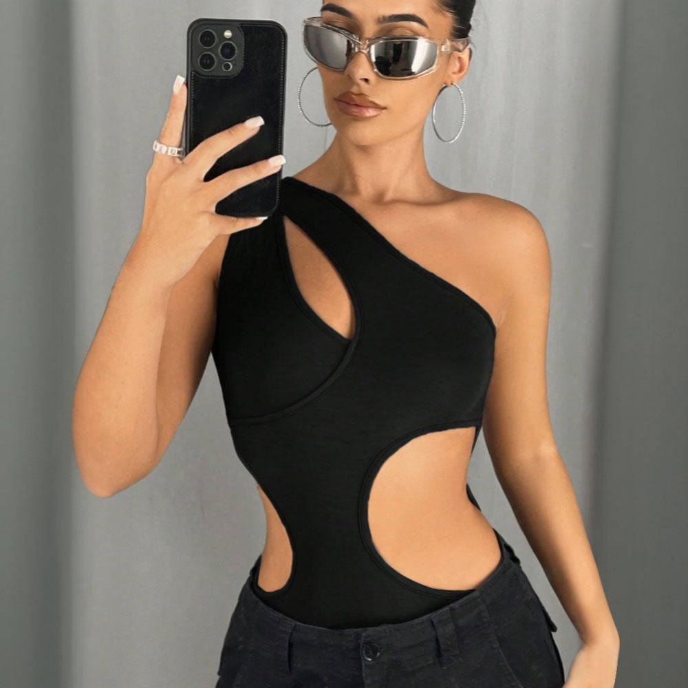 Asymmetrical swimsuit for women with trendy cut-out design Chic & Stil