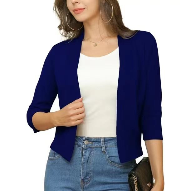 Ladies casual cardigan with open front and 3/4 sleeves Lune London