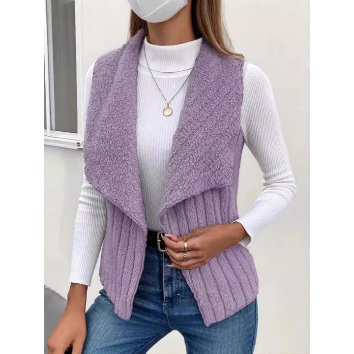 Women cozy cardigan with asymmetric cut and high collar Lune London