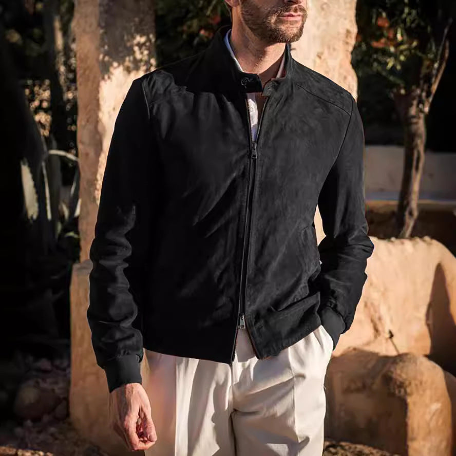 Lightweight sporty jacket for men with modern collar Lune London