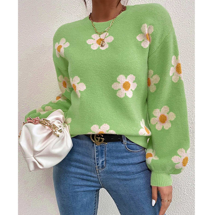 Sweater women with floral pattern and voluminous sleeves Lune London
