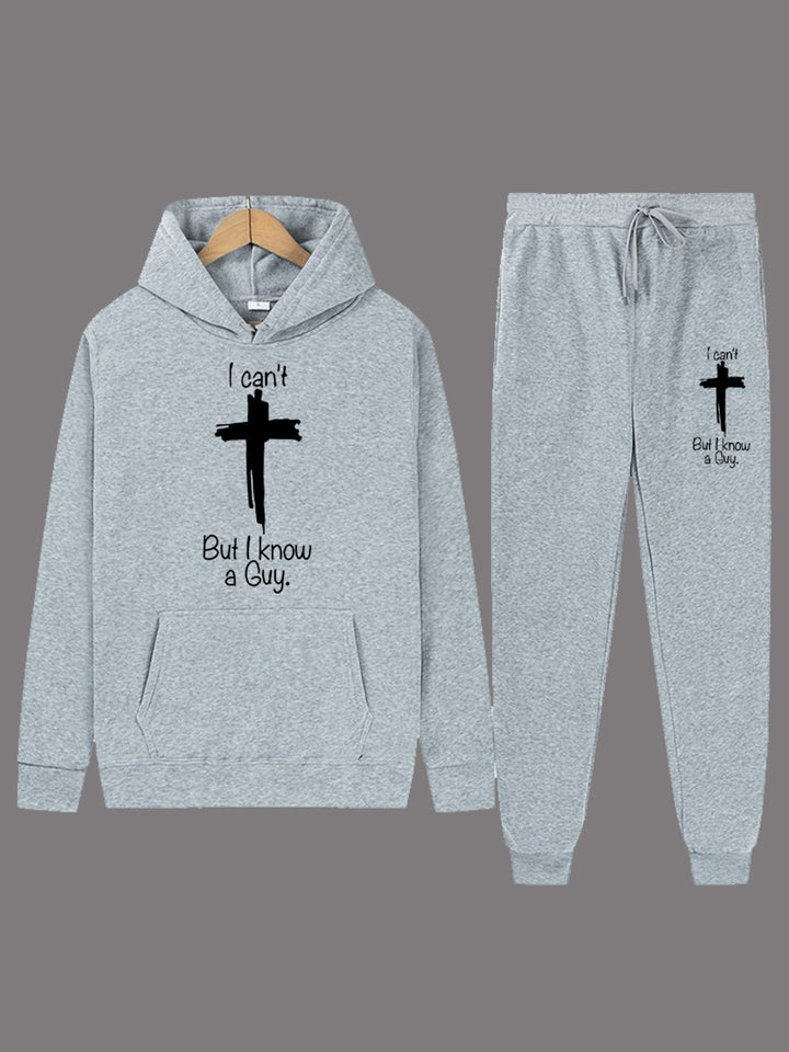 Women's Hoodie and Jogging Pants with Inspirational Inscription Lune London