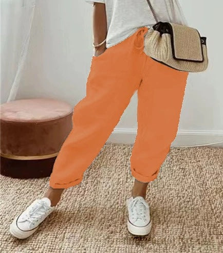 Casual and comfortable chino pants for women with elastic waistband Lune London