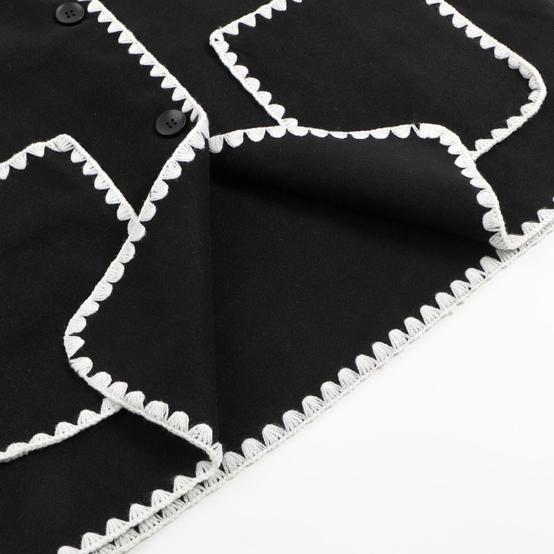 Elegant blazer jacket for women with contrasting details and loose pants Lune London