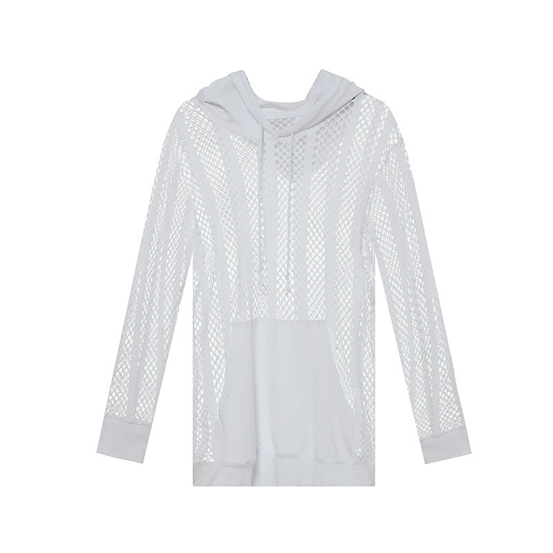 Sporty women's hoodie with breathable mesh from Lune London