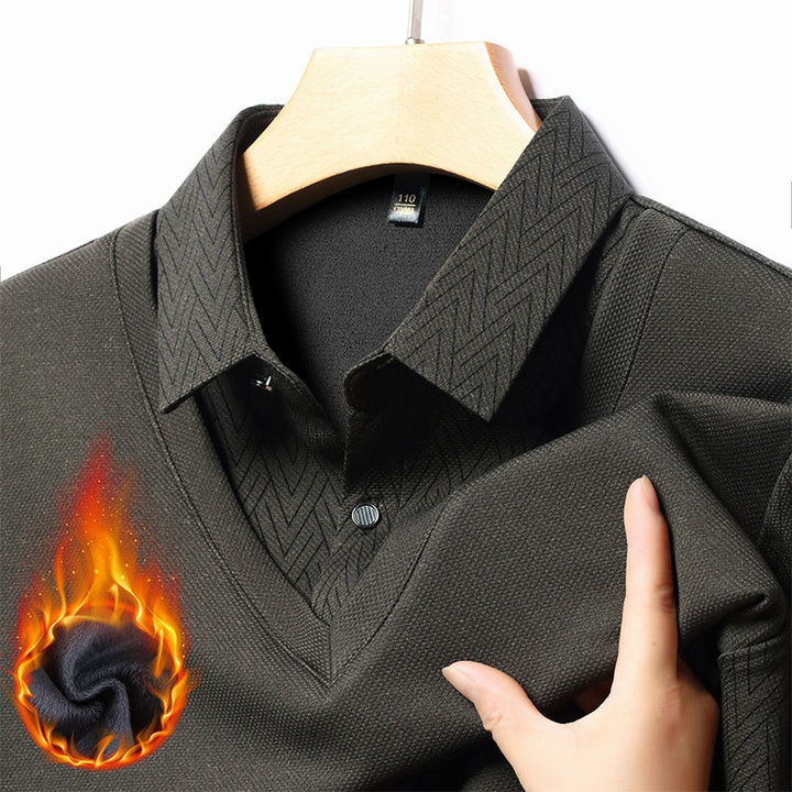Trendy long sleeve shirt for men with structured collar and moisture-regulating properties Lune London
