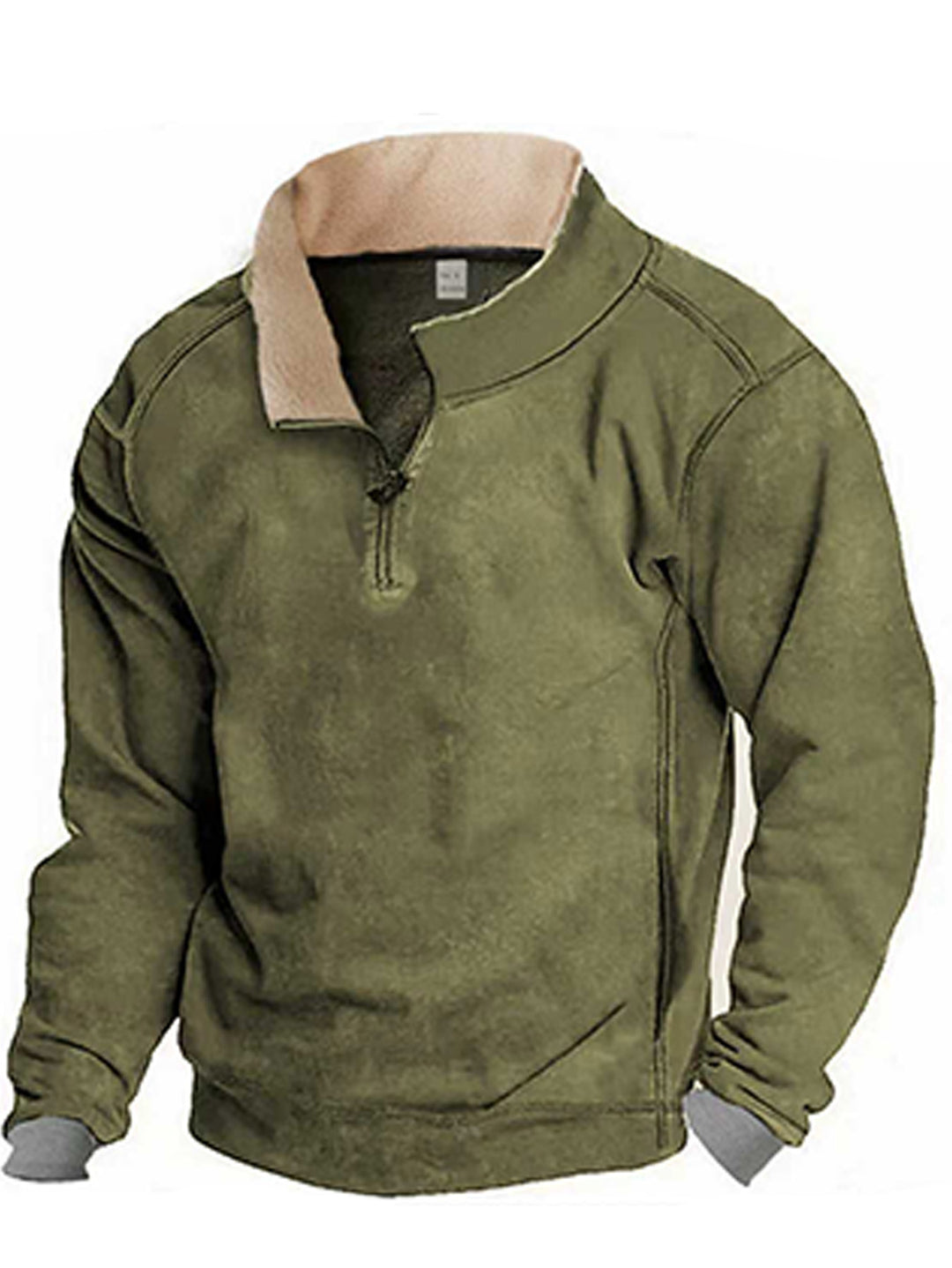 Men's Fleece Sweatshirt with Chic High Collar and Style