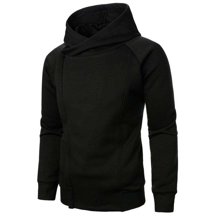 Trendy men's hoodie with asymmetrical collar and comfortable pockets Lune London