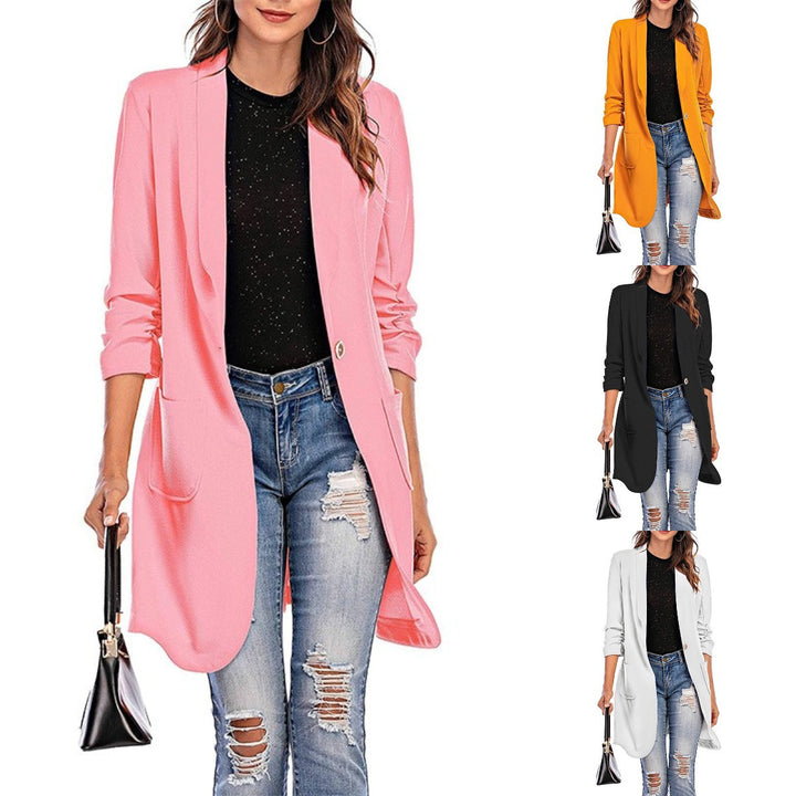Lune London fitted longline blazer for women