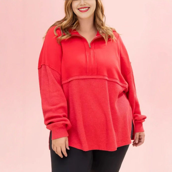 Pull femme décontracté avec fermeture éclair Lune London