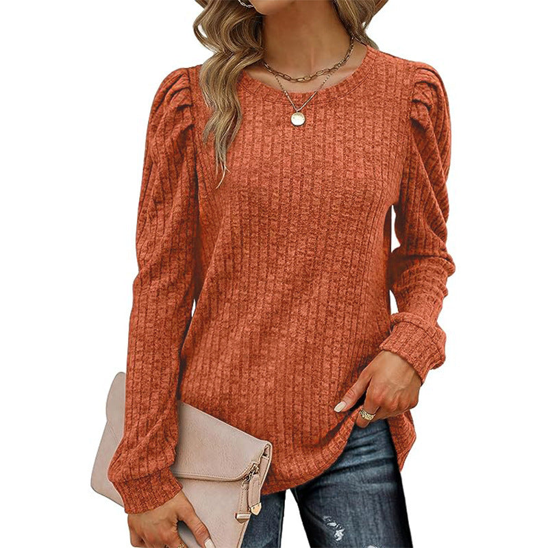 Lune London Textured Puff Sleeve Sweater for Women
