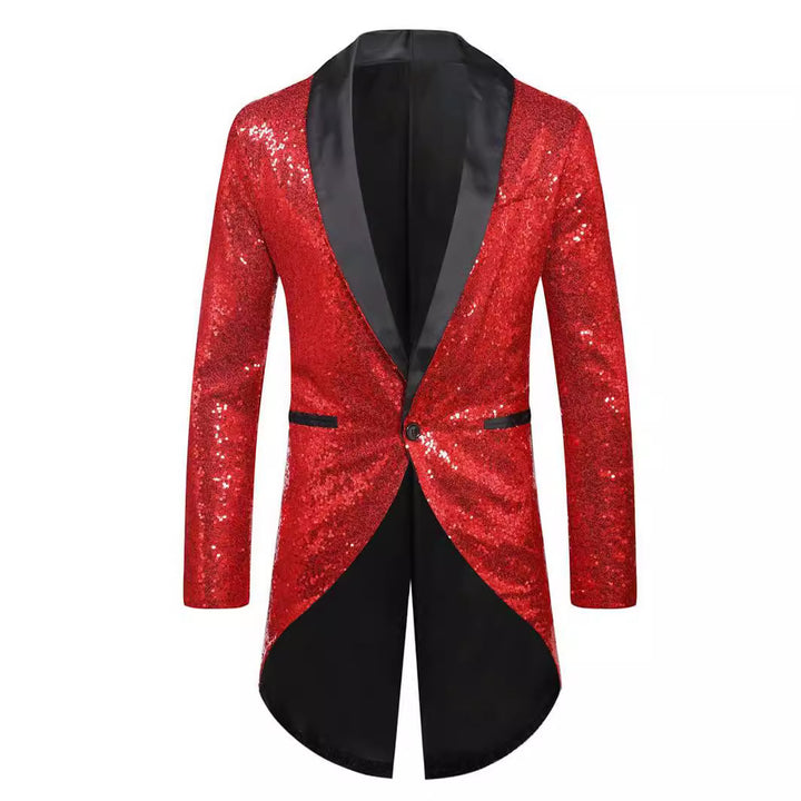 Shiny suit jacket for men with elegant shawl collar Lune London