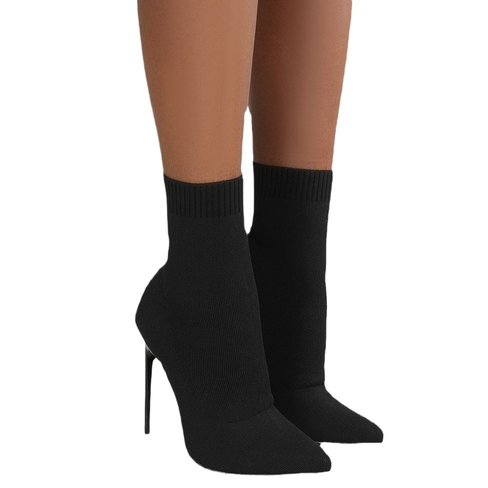 Ladies Heels with fitted knit sole design Lune London