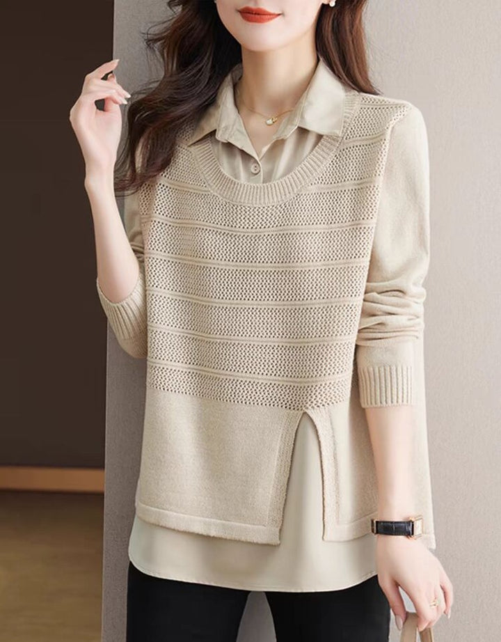 Layered fashion pullover for women with Lune London structure