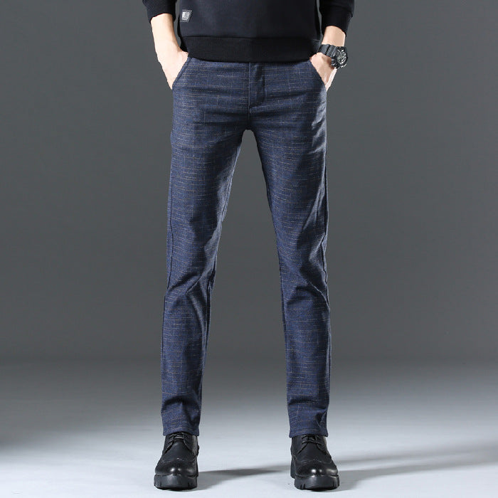 Modern chino trousers for men with elastic waistband and side pockets Lune London