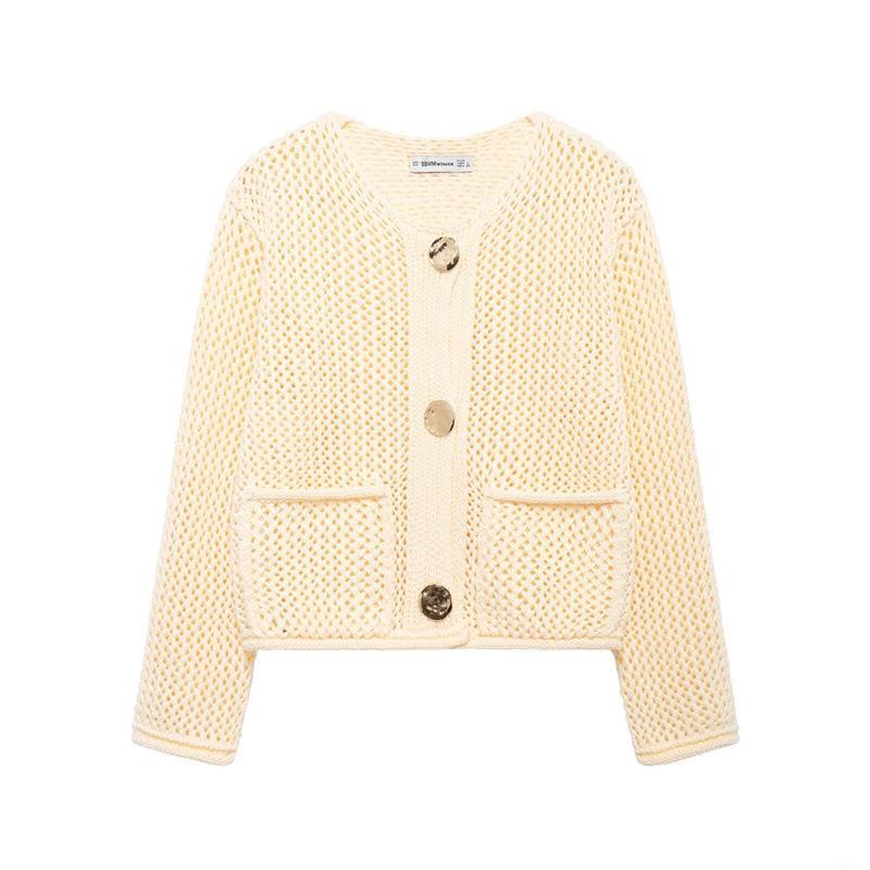 Lady cardigan with a breathable knit structure and practical pockets Lune London