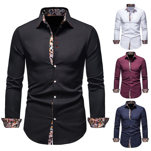 Elegant long-sleeve shirt for men with a eye-catching paisley pattern Lune London