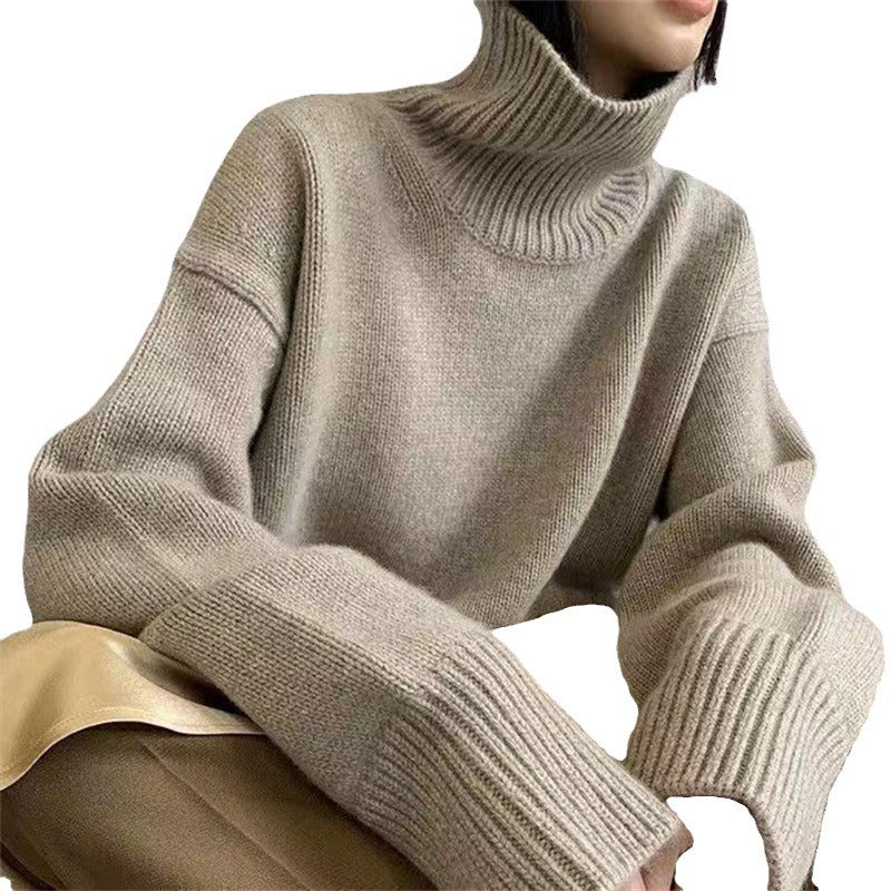 Ladies Cozy Turtleneck Sweater in Soft Knit Lune London