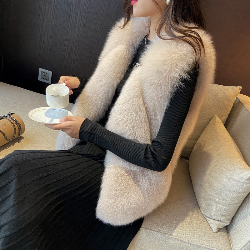 Women's faux fur gilet luxuriously soft Lune London