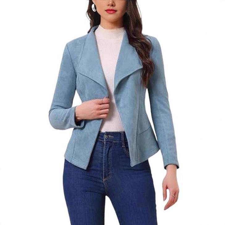 Dames Élégant Blazer en Suède Lune London