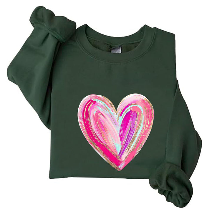 Sweatshirt femme avec design créatif en forme de cœur Chic & Stil