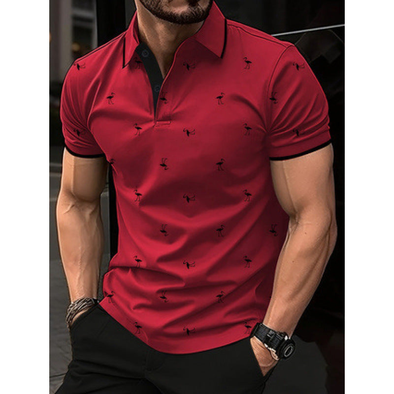 Lune London men's printed leisure polo shirt
