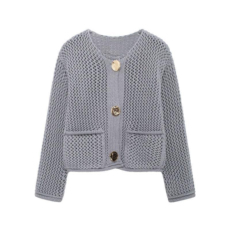Lady cardigan with a breathable knit structure and practical pockets Lune London