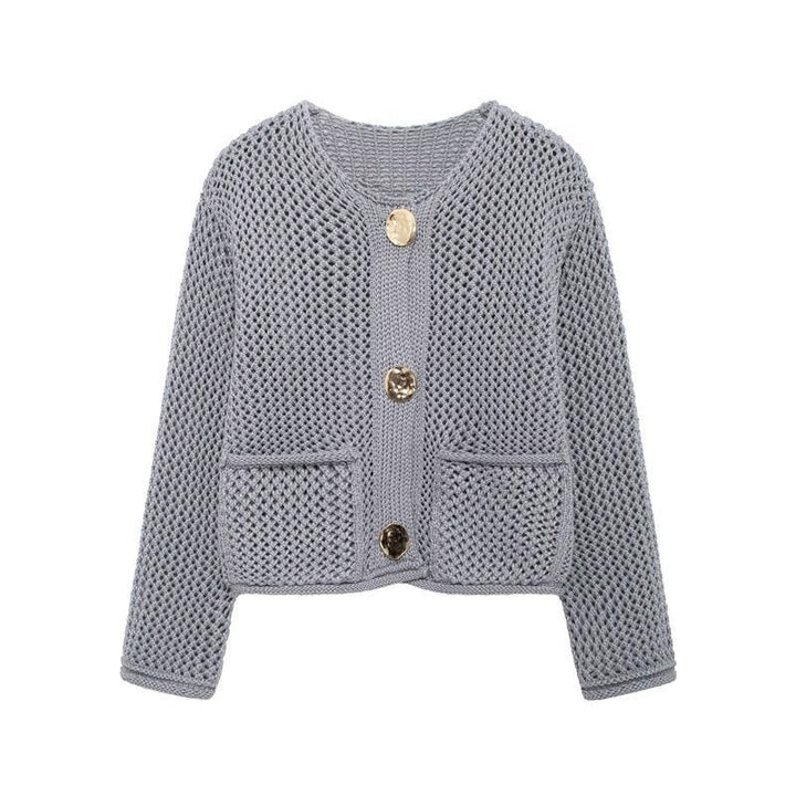 Lady cardigan with a breathable knit structure and practical pockets Lune London