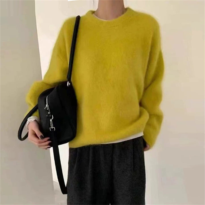 Pull moelleux pour femmes à coupe surdimensionnée en laine mohair Chic & Stil