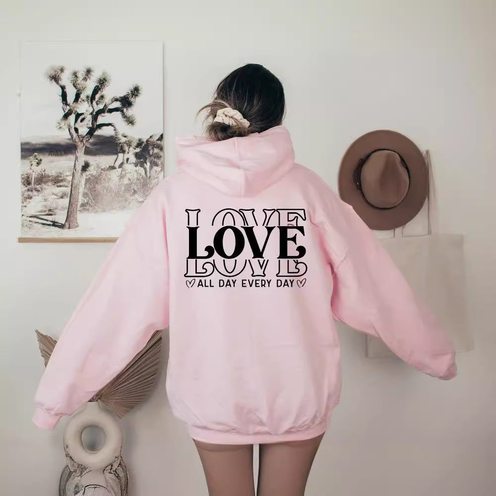 Women's hoodie with creative lettering Chic & Stil