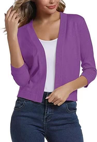 Ladies casual cardigan with open front and 3/4 sleeves Lune London
