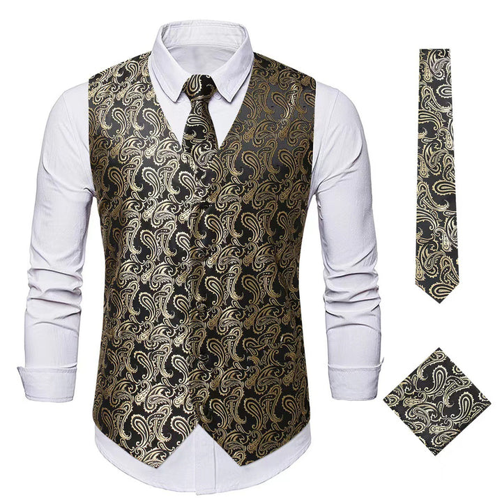 Elegant men's blazer suit set with matching tie and pocket square Lune London