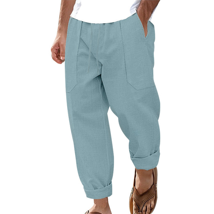 Casual cargo pants for men with side pockets and elastic waistband Lune London