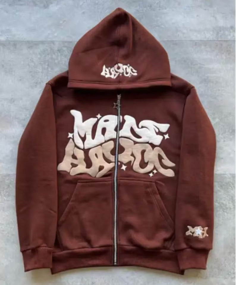 Women’s sporty hoodie jacket in urban graffiti style Lune London