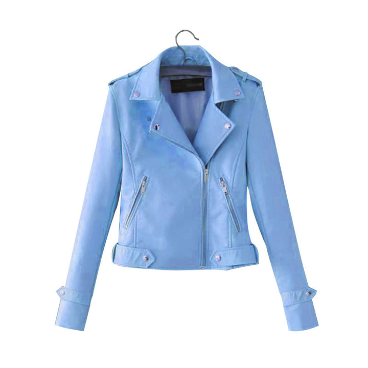 Stylish faux leather biker jacket for women with modern cut Lune London