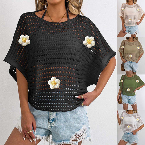 Ladies crochet knit beach shawl Lune London