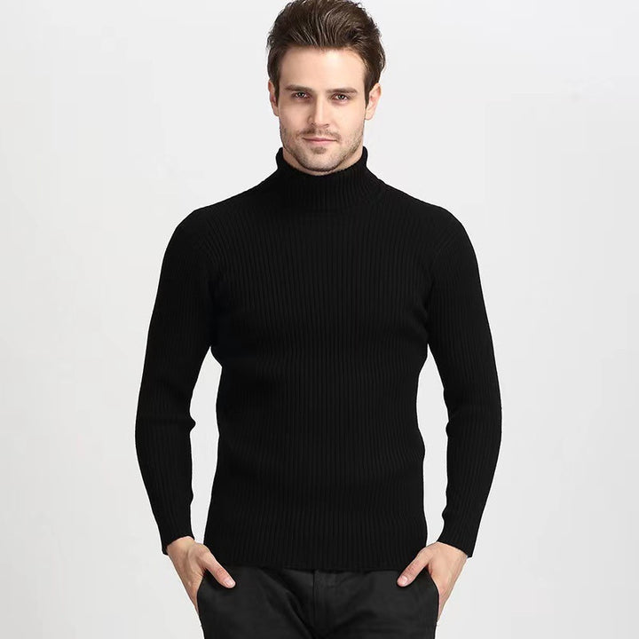 Men's ribbed fine knit turtleneck sweater Lune London