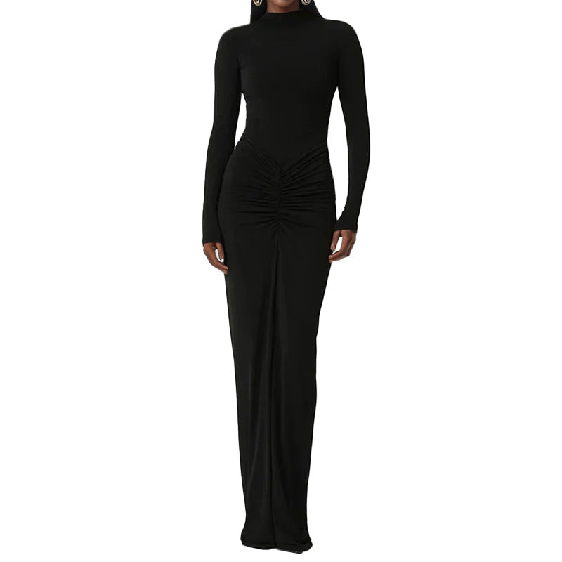 Robe Maxi Élégante pour Femmes avec Coupe Ajustée et Décolleté Profond Chic & Stil